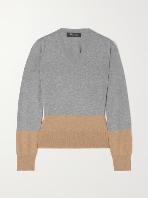 Color-block Cashmere Sweater