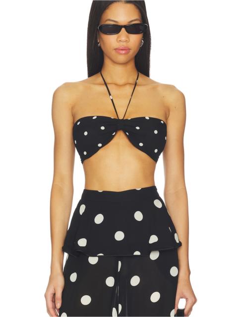 Polka Dot Bandeau Top