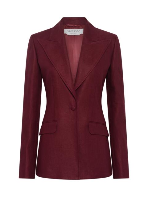 Leiva Blazer in Bordeaux Linen Twill