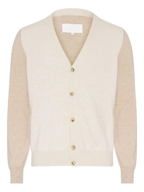 elbow-patch wool cardigan