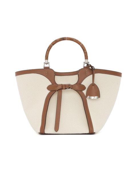 The Ralph Woven Tote - Cream RL Gold