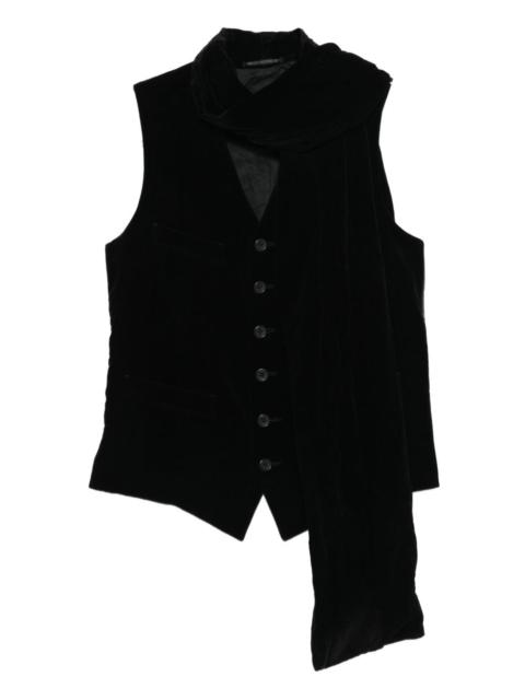 velvet-finish vest