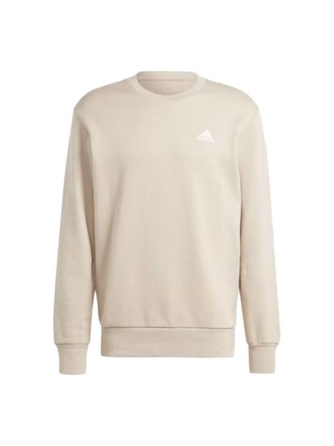 adidas Logo French Terry Sweatshirts 'Beige' IJ6106