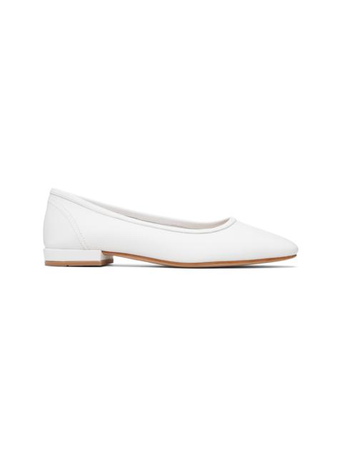 White Serafina Ballerina Flats