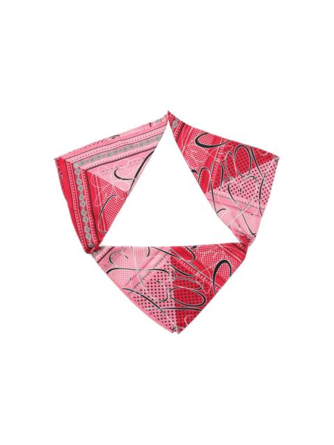 bandana-print silk scarf