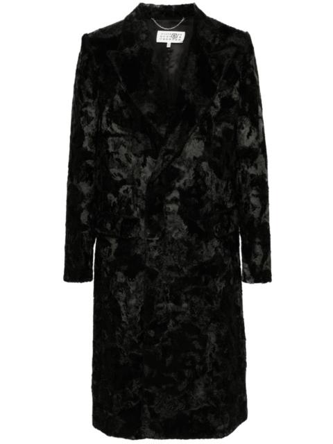 patterned-jacquard coat