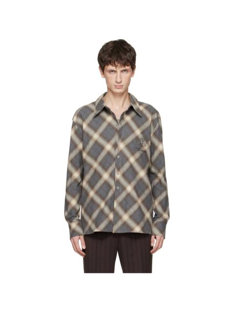 Gray Button-Up Shirt