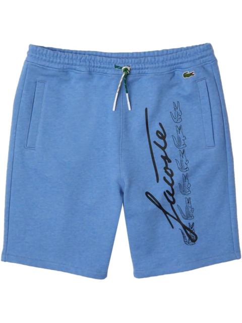 printed cotton "Blue" track shorts