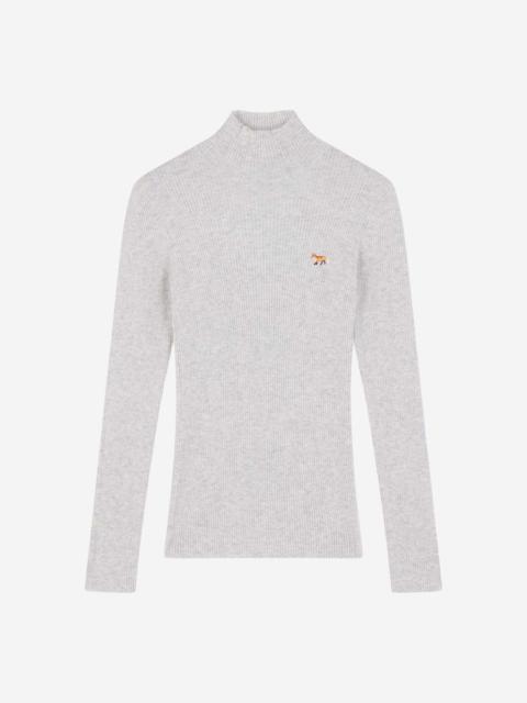 BABY FOX PATCH FINE RIBBED TURTLENECK