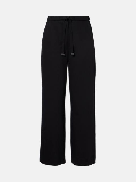 Argenta virgin wool crêpe wide-leg pants