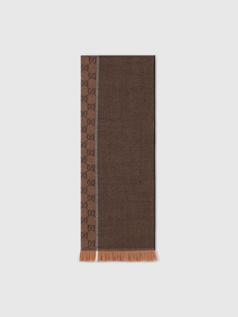 GG wool jacquard scarf