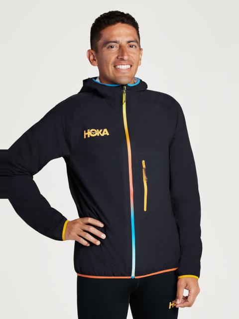 HOKA Men's Ultralight Waterproof Jacket - 1139570#BLK | REVERSIBLE