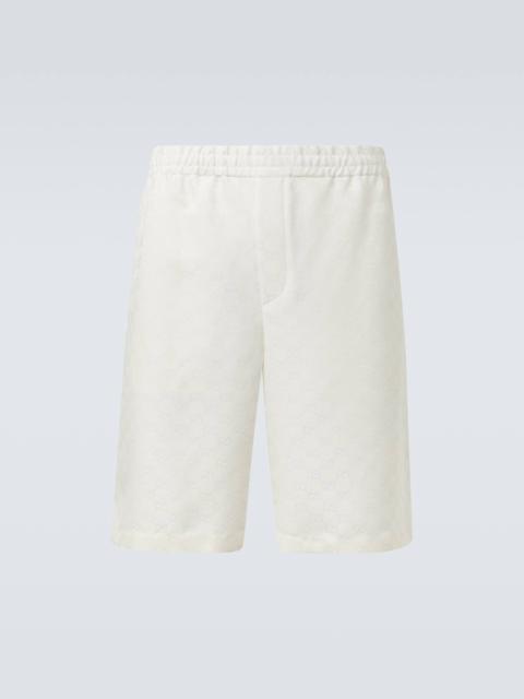GG linen-blend shorts