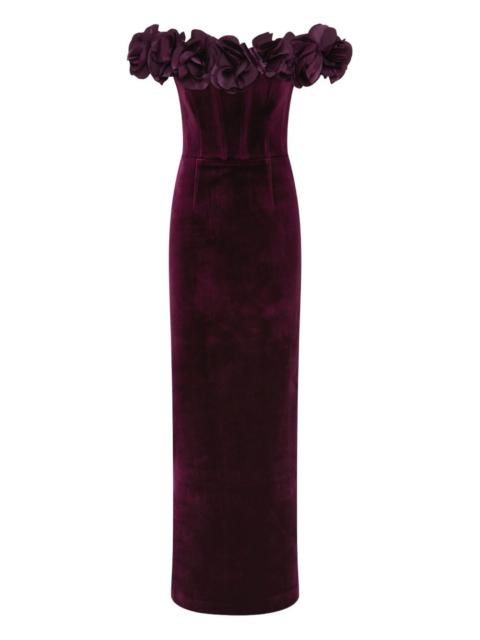 Charles off-shoulder gown