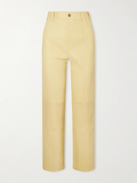 Benny Leather Straight-leg Pants