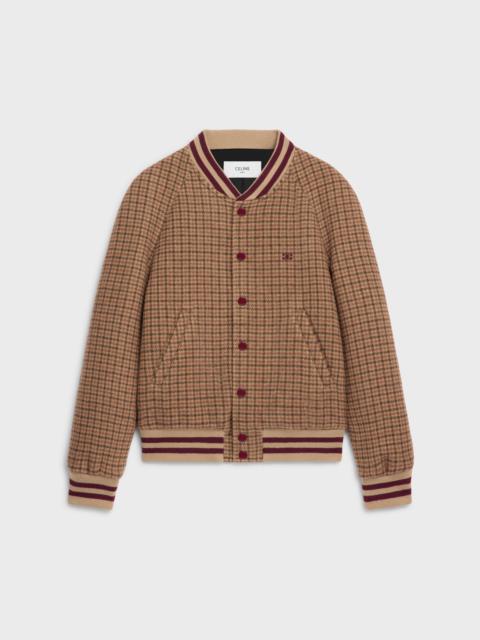 TRIOMPHE TEDDY JACKET IN DOUBLE FACE CASHMERE ジャケット CELINE HOMME Teddy Logo-Appliquéd Cotton-Jersey Bomber