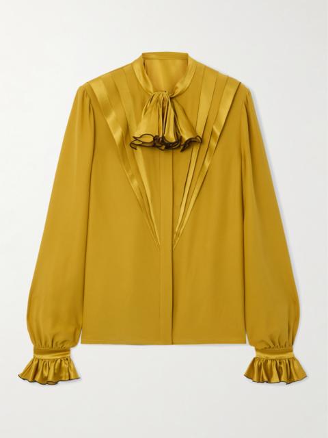 Pleated Silk Blouse
