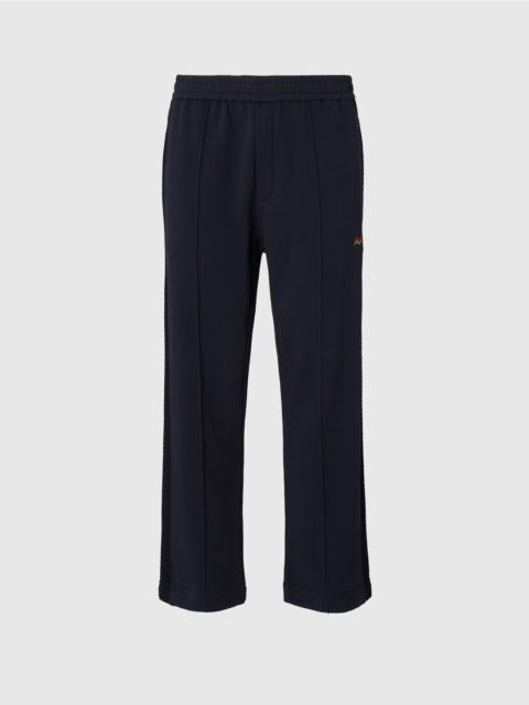 Cotton joggers with zig zag embroidery