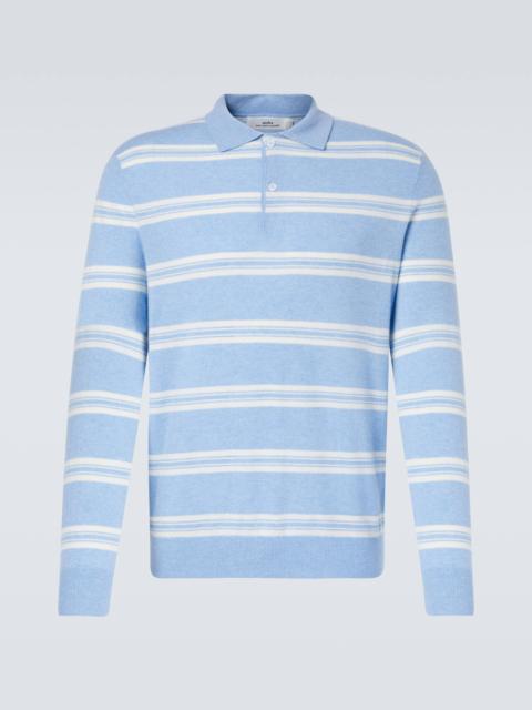 Mr Swansea striped cashmere polo sweater