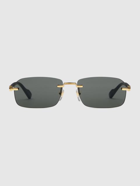 Rectangular frame sunglasses