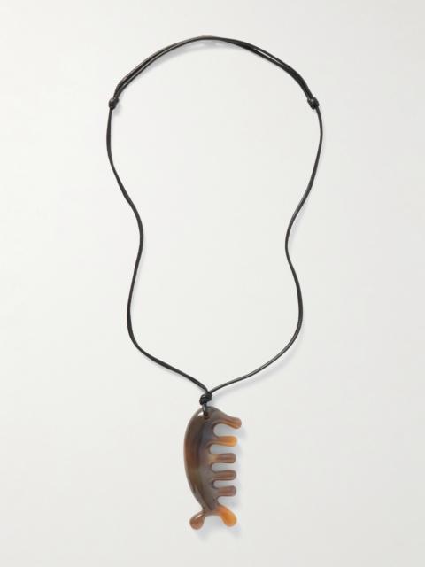 Beluga Gua Sha Aragonite Cord Necklace