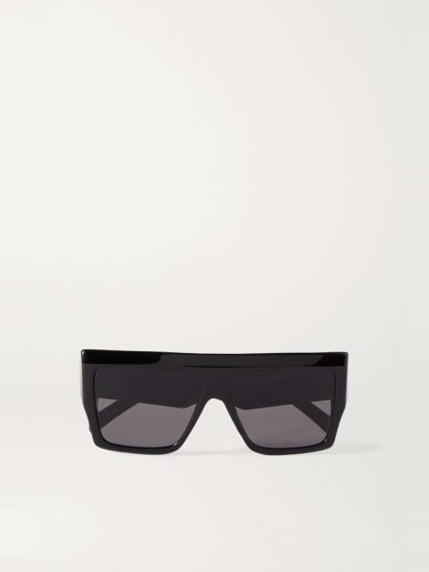 Oversized D-frame acetate sunglasses