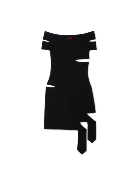 Black Aurora Bandeau Mini Dress