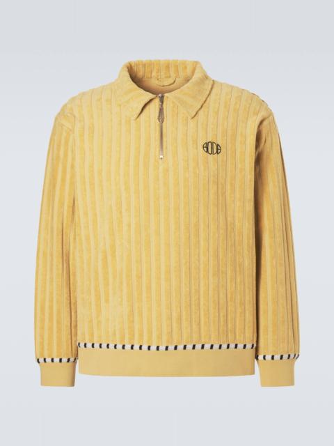 Croquet Ground terry half-zip sweater