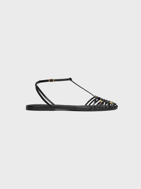CAGE FLAT SANDAL IN GOATSKIN