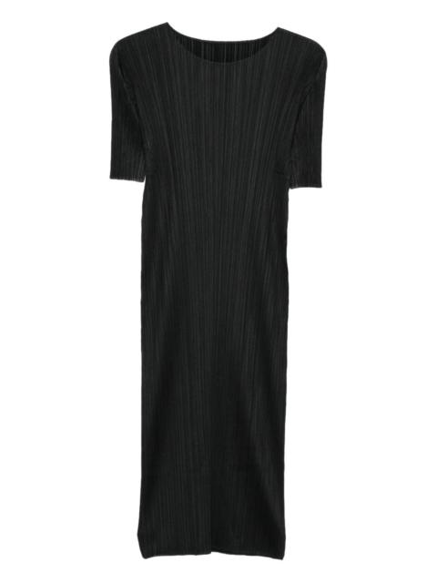 Monthly Colors: August pleated midi dress