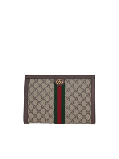 Ophidia GG Supreme Web-stripe clutch bag