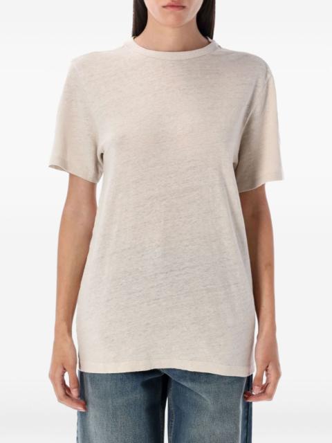 linen crew-neck T-shirt