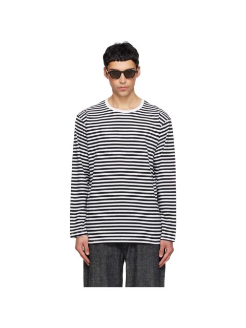 Black & White COOLMAX Stripe Jersey L/S T-shirt