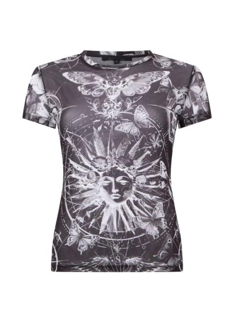 tulle butterfly-print T-shirt