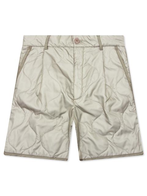 PLEADED PADDED SHORTS - SAND