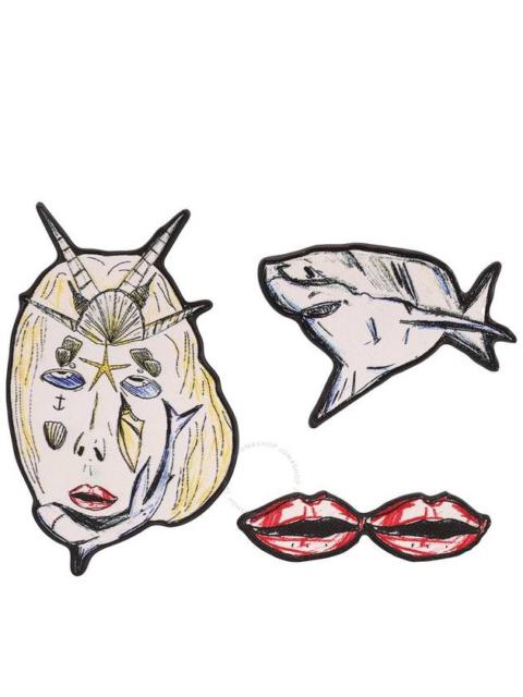 Burberry Scribble Brooch Set