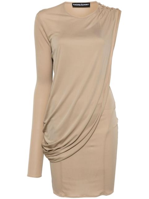 assimetric draped dress