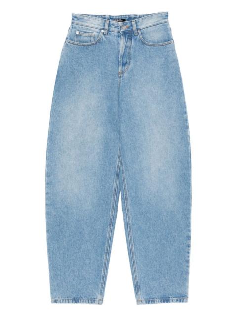 high-waisted balloon-leg jeans