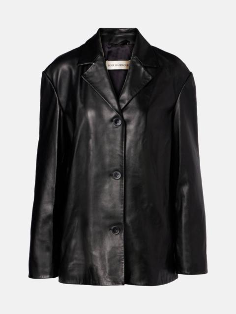 Opus leather blazer