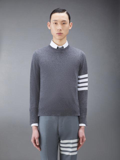 Dark Grey Cashmere 4-bar Crew Neck Pullover