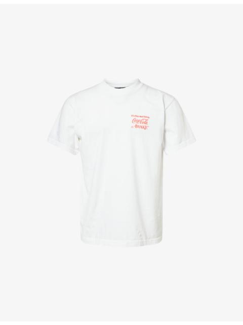 Awake NY x Coca Cola Real Thing Crewneck Cotton-Jersey T-Shirt