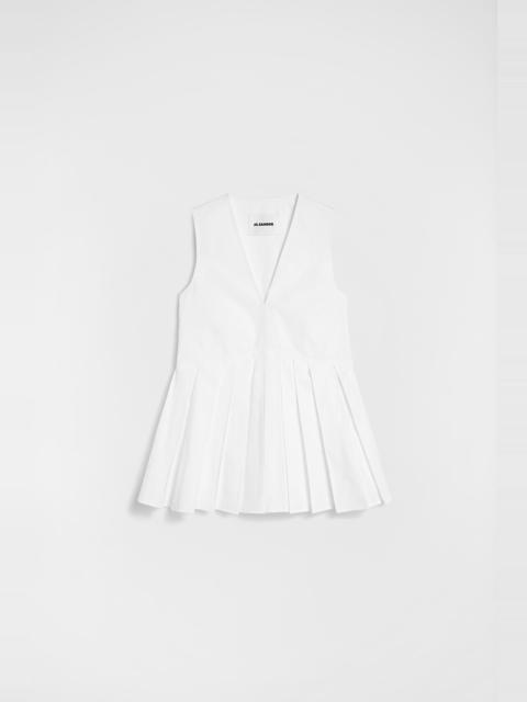 Cotton Poplin Pleated Top