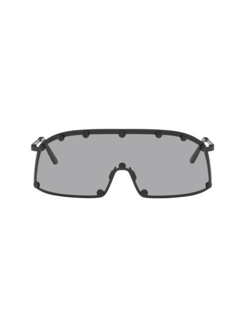 Black Temple Shielding Sunglasses