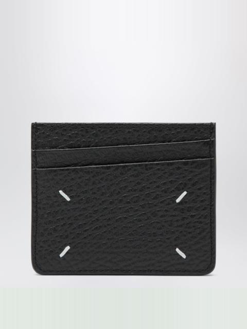 Black Four Stitches calfskin card holder