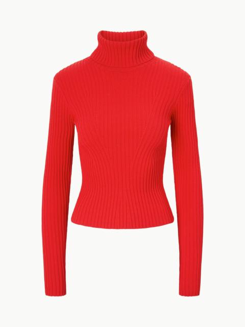 STAUD JACE TOP RED ROSE