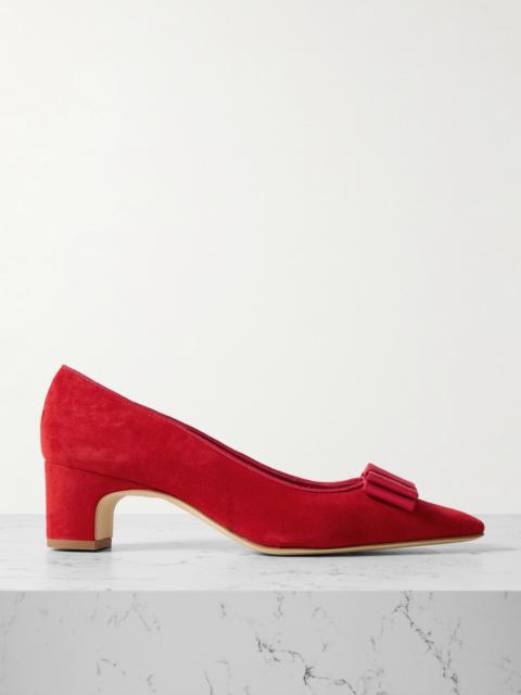 Reador 50 Bow-detailed Suede Pumps