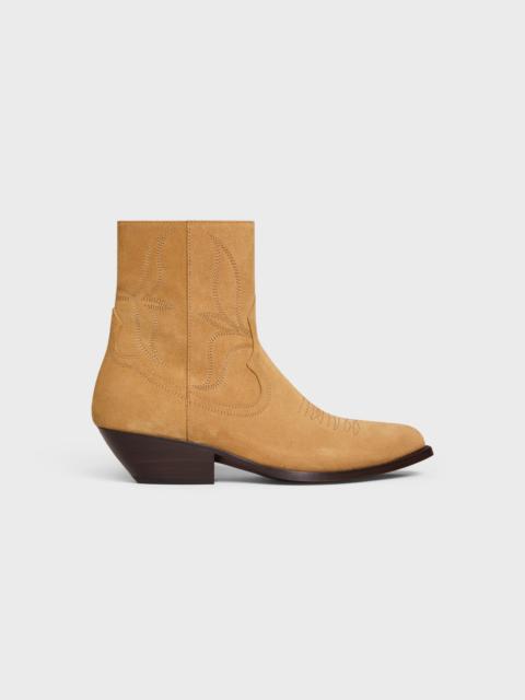CELINE LEON ZIPPED BOOT in Suede calfskin