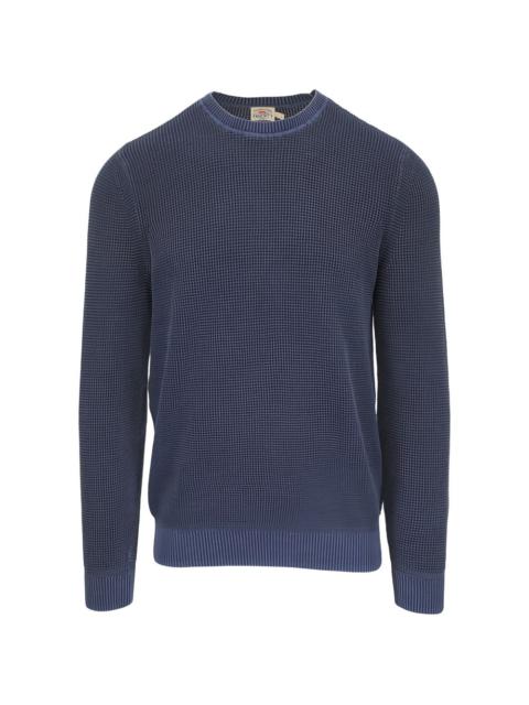 crewneck long-sleeve knitted sweater