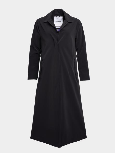 Hornstull Matte Long Raincoat Black