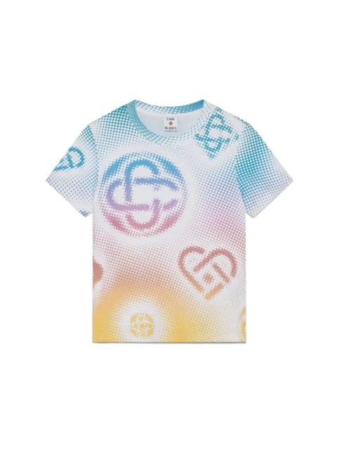 Halftone Logo Fitted Short Sleeve T-Shirt